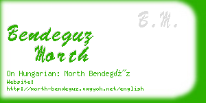 bendeguz morth business card